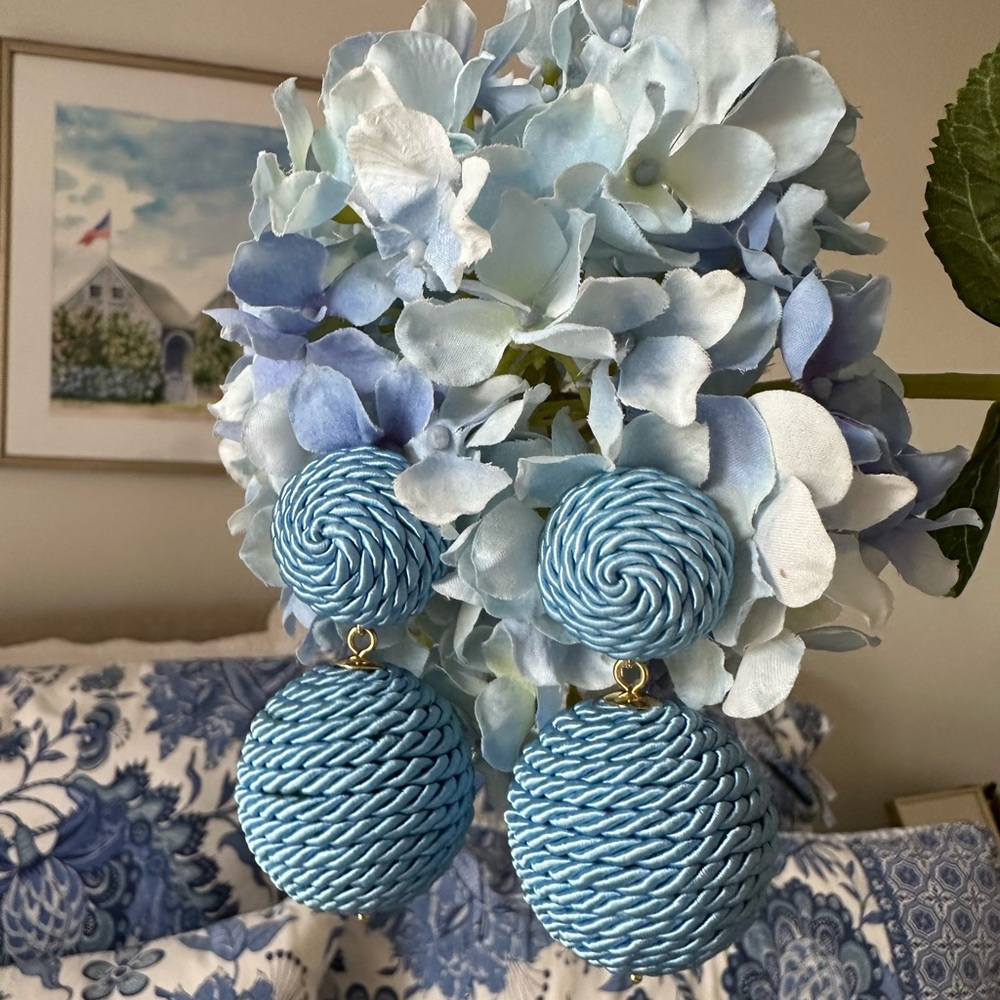 Tuckernuck Blue Rope Lantern Earrings